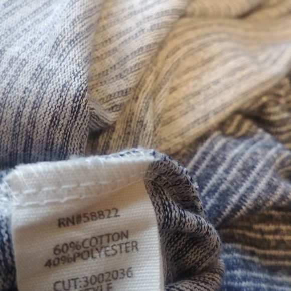 Max Studio Blue Striped Bell Sleeve Hoodie Size L New - Picture 6 of 7